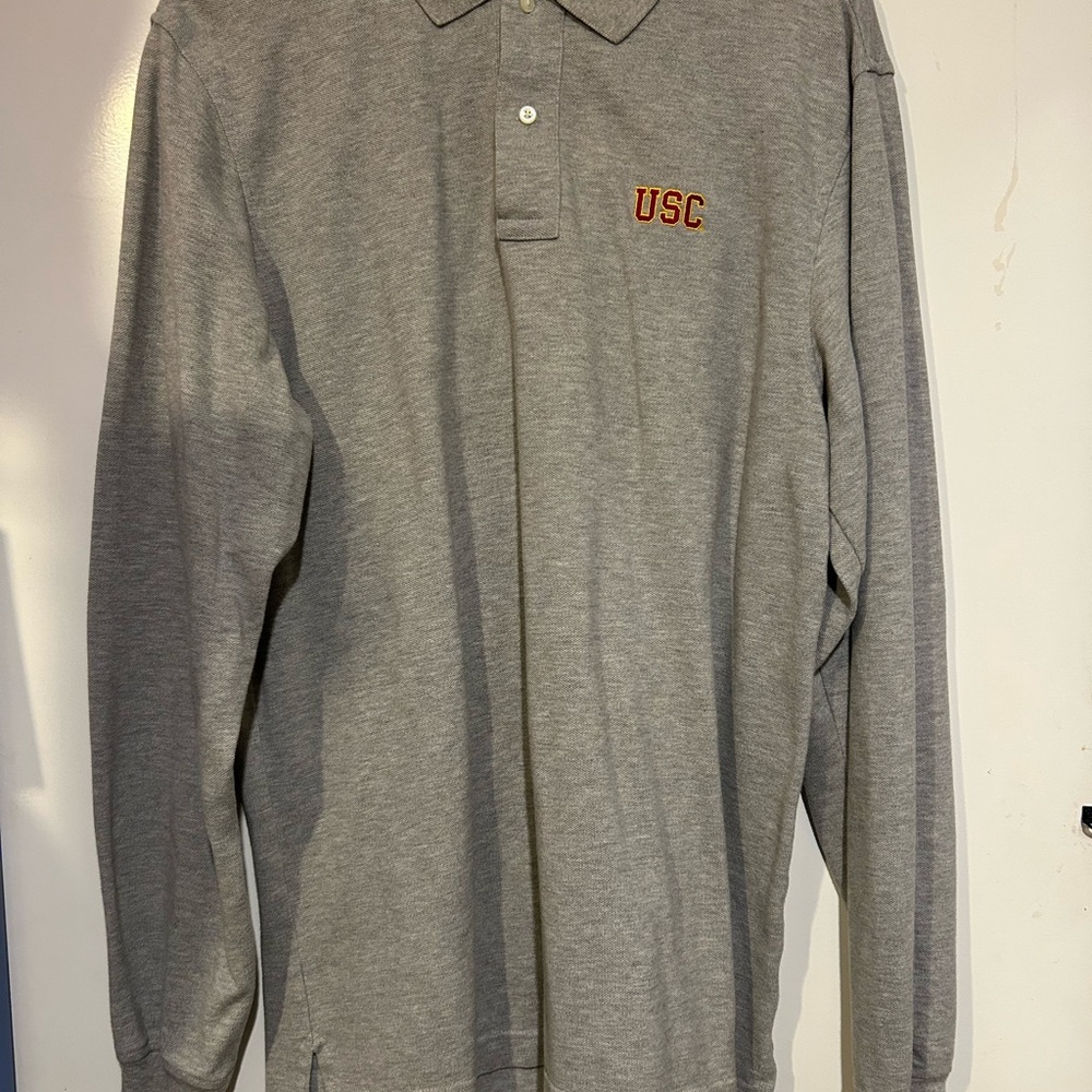 Lands' End Gray Men's Polo Shirt